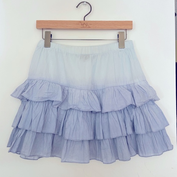 Club Monaco Dresses & Skirts - Club Monaco Light Blue Tiered A-Line Skirt ruffle ombré